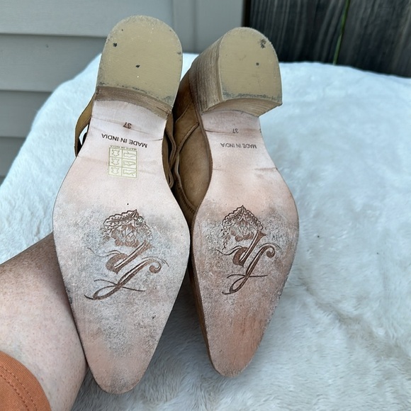 Free People Tan Ankle Booties with Western Flair Size 6.5 - Picture 10 of 12